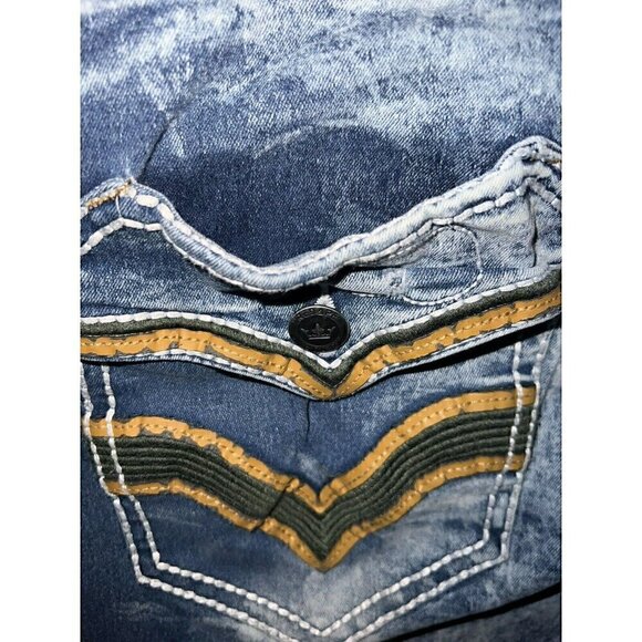 Red Ape Denim Jeans Stonewash 46/26 Stretchy, Stylish, Hip Hop - Picture 9 of 11